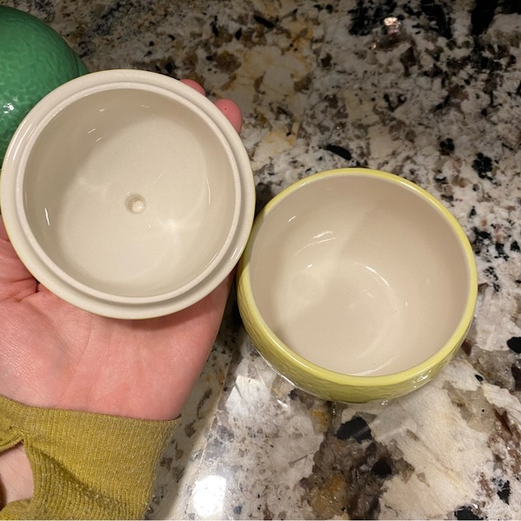 Martha Stewart Stoneware Cocottes Lime And Lemon - Picture 5 of 9